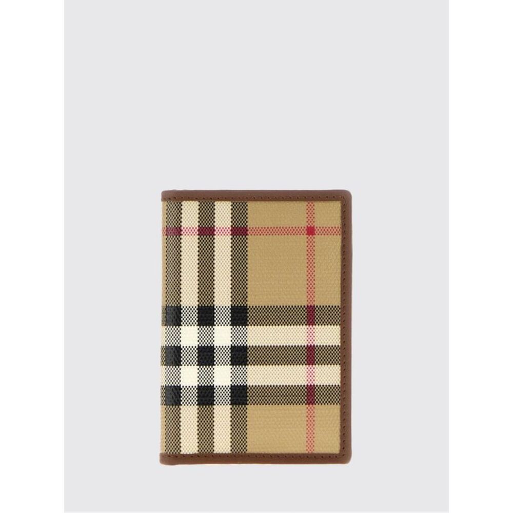 Burberry Men Vintage Check And Calf Leather Bifold Card Holder Burberry